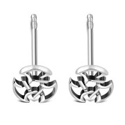 Plain Celtic Knot Stud Silver Earrings, ep265